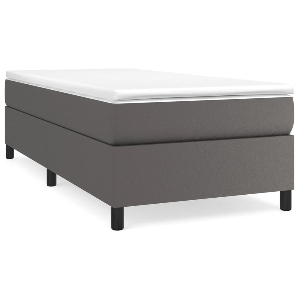 vidaXL Cadre de lit coffre gris 80x200 cm similicuir
