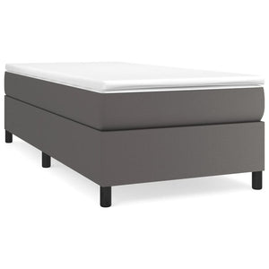 vidaXL Box Spring Bed Frame Grey 80x200 cm Artificial Leather
