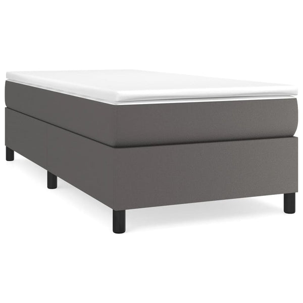 vidaXL Box Spring Bed Frame Grey 80x200 cm Artificial Leather