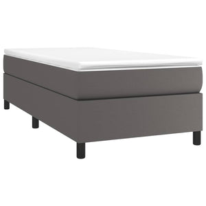 vidaXL Box Spring Bed Frame Grey 80x200 cm Artificial Leather