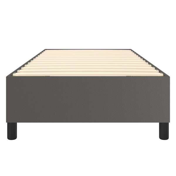 vidaXL Box Spring Bed Frame Grey 90x190 cm Faux Leather