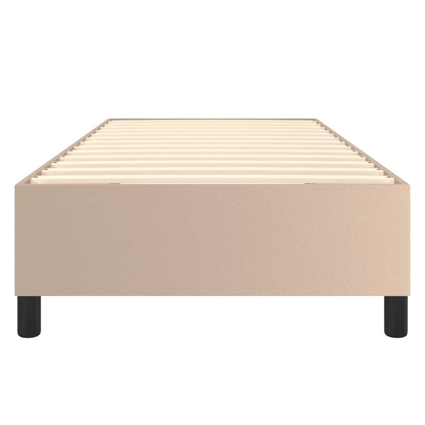Boxspringbettgestell Cappuccino-Braun 90x190 cm Kunstleder