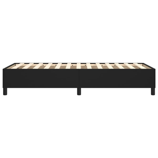 vidaXL Cadre de lit double rembourré en similicuir noir 90x200 cm