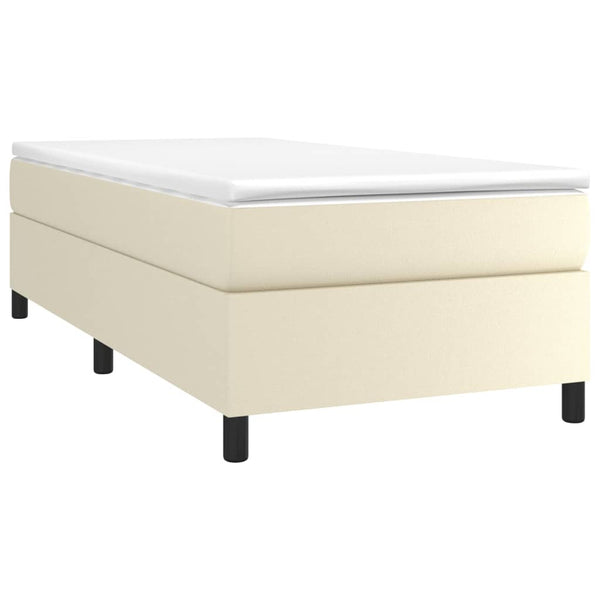 vidaXL Cadre de lit coffre crème 90x200 cm en similicuir