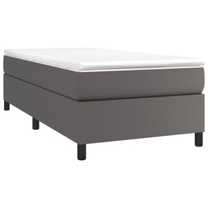 Boxspringbettgestell Grau 90x200 cm Kunstleder