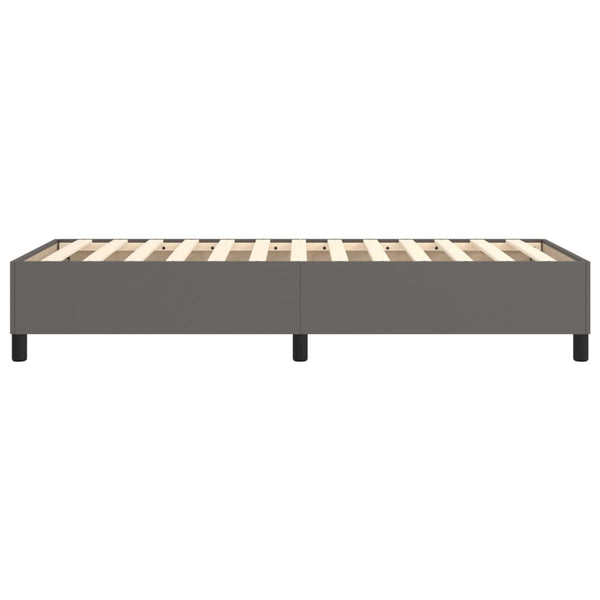Boxspringbettgestell Grau 90x200 cm Kunstleder