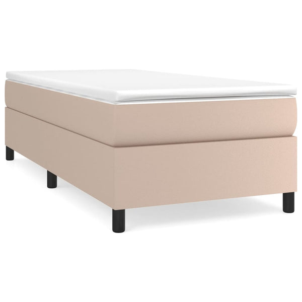 Boxspringbettgestell Cappuccino-Braun 90x200 cm Kunstleder