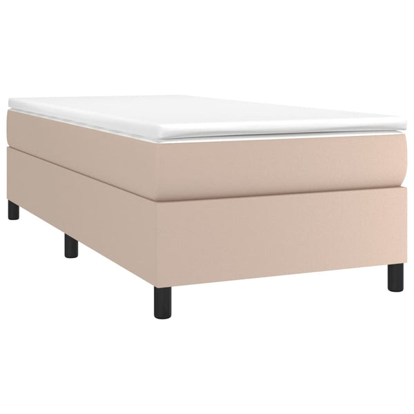 Boxspringbettgestell Cappuccino-Braun 100x200 cm Kunstleder