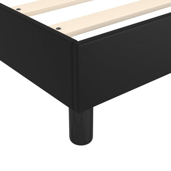 vidaXL Box Spring Bed Frame Black 120x200 cm Faux Leather