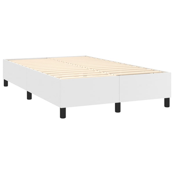 Boxspringbettgestell Weiß 120x200 cm Kunstleder