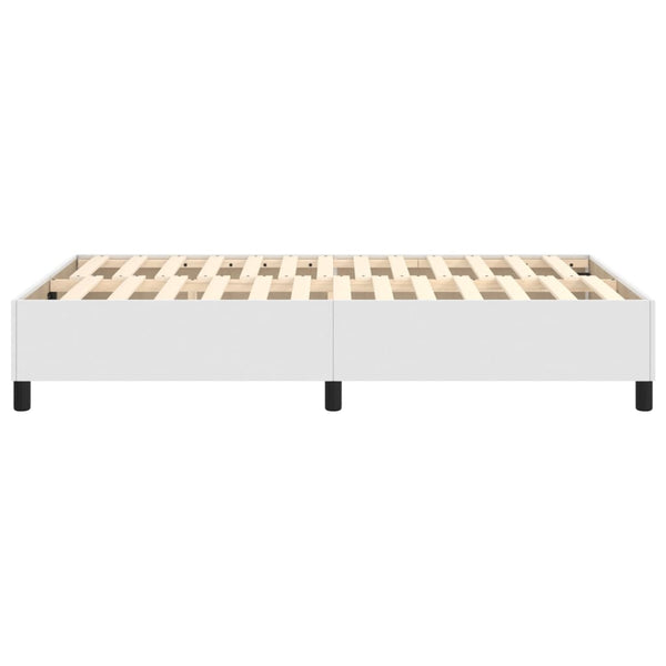 Boxspringbettgestell Weiß 120x200 cm Kunstleder
