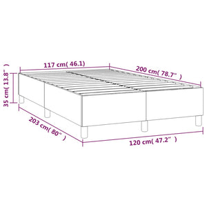 Boxspringbettgestell Weiß 120x200 cm Kunstleder