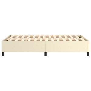 Boxspringbettgestell Creme 120x200 cm Kunstleder