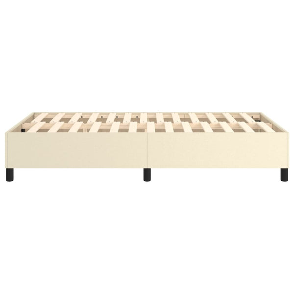 Boxspringbettgestell Creme 120x200 cm Kunstleder