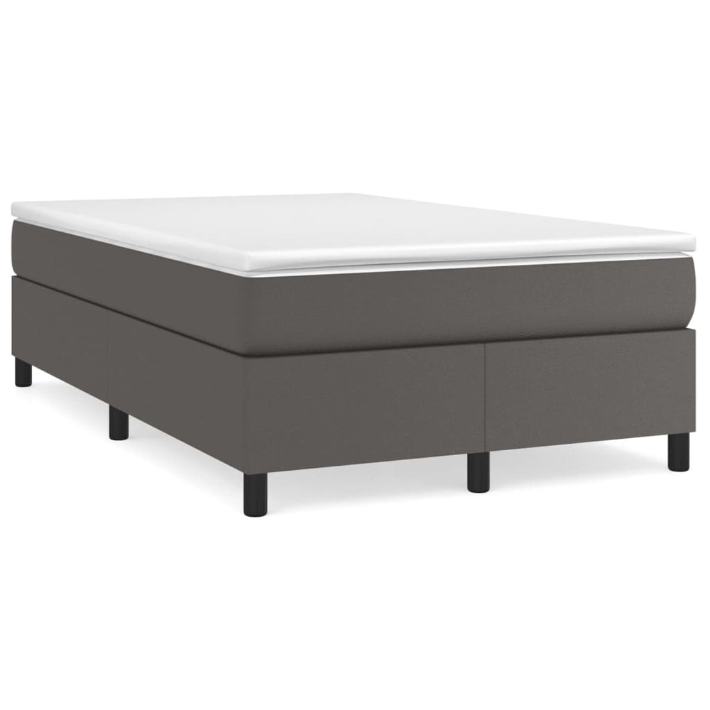 vidaXL Cadre de lit double rembourré Gris 120x200 cm Similicuir