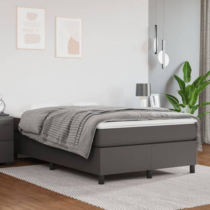 Boxspringbettgestell Grau 120x200 cm Kunstleder