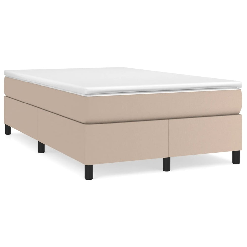 vidaXL Cadre de lit pour sommier tapissier Marron cappuccino 120 x 200 cm Similicuir