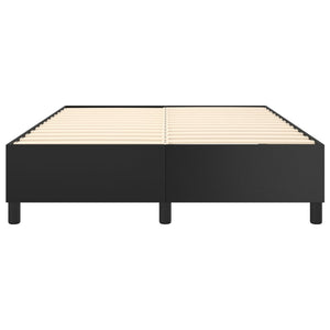 Boxspringbettgestell Schwarz 140x190 cm Kunstleder