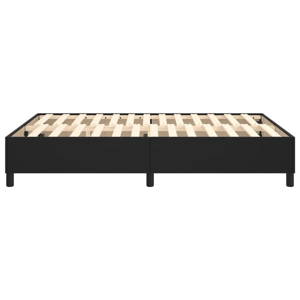 Boxspringbettgestell Schwarz 140x190 cm Kunstleder