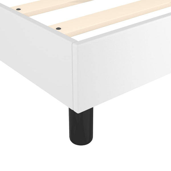 Boxspringbettgestell Weiß 140x190 cm Kunstleder