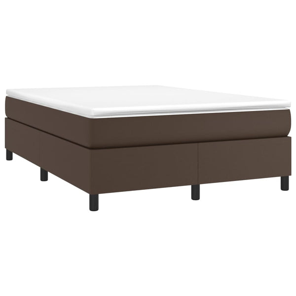 Boxspringbettgestell Braun 140x190 cm Kunstleder