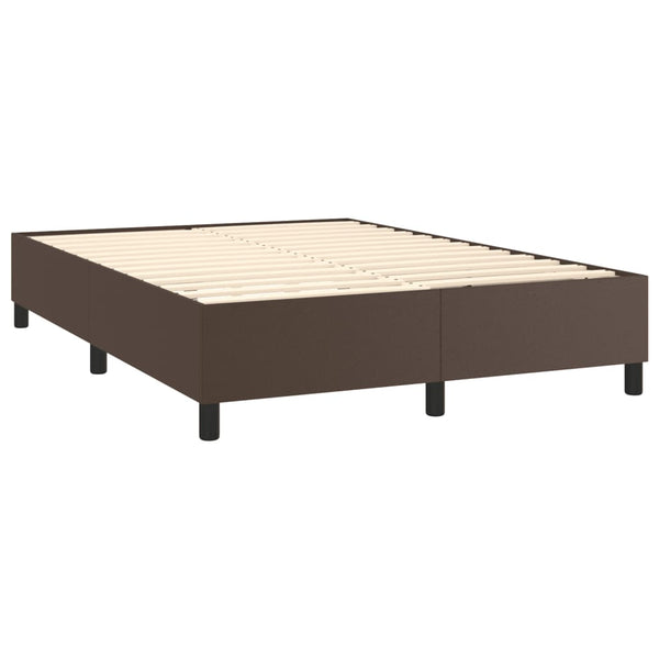 Boxspringbettgestell Braun 140x190 cm Kunstleder