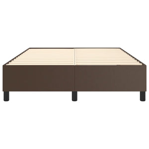 Boxspringbettgestell Braun 140x190 cm Kunstleder