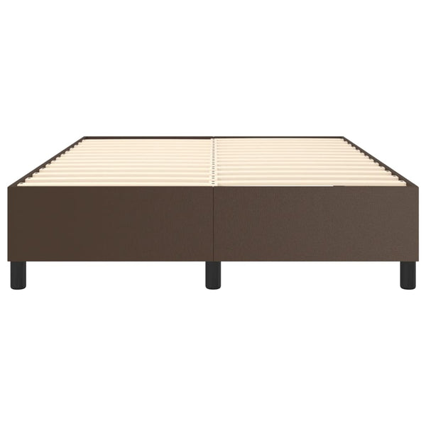 Boxspringbettgestell Braun 140x190 cm Kunstleder