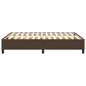 Boxspringbettgestell Braun 140x190 cm Kunstleder