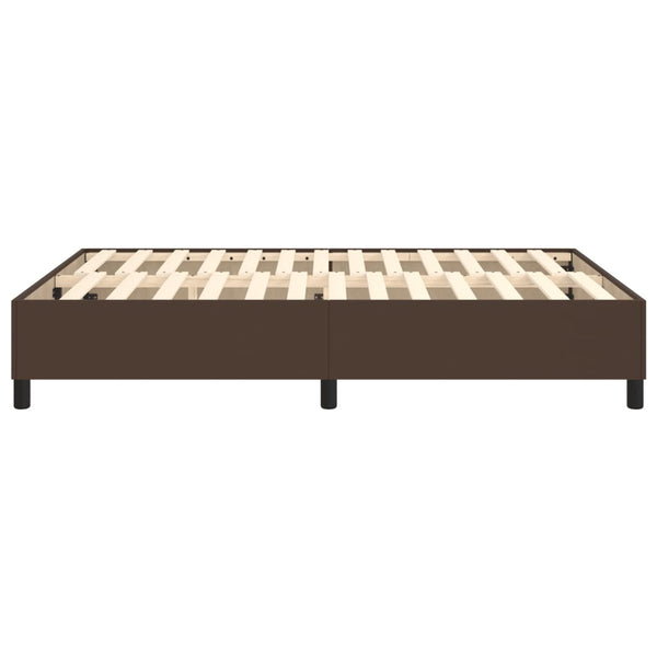 Boxspringbettgestell Braun 140x190 cm Kunstleder