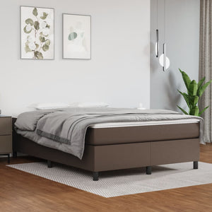 Boxspringbettgestell Braun 140x190 cm Kunstleder