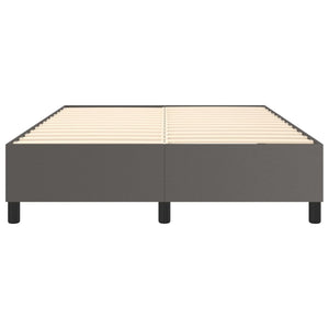 Boxspringbettgestell Grau 140x190 cm Kunstleder