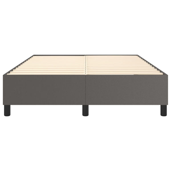 Boxspringbettgestell Grau 140x190 cm Kunstleder