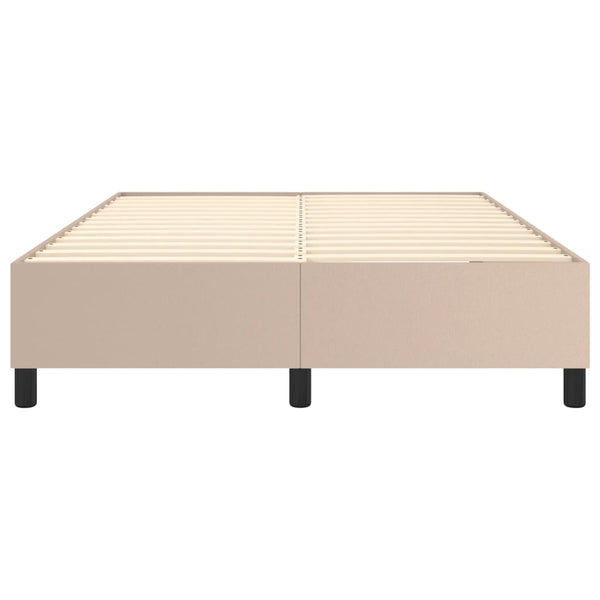 Boxspringbettgestell Cappuccino-Braun 140x190 cm Kunstleder