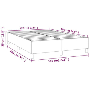 Boxspringbettgestell Cappuccino-Braun 140x190 cm Kunstleder