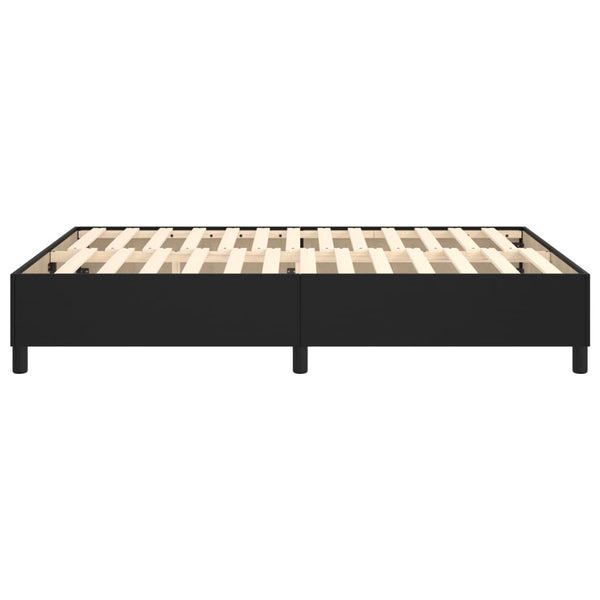 Boxspringbettgestell Schwarz 140x200 cm Kunstleder