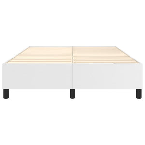 Boxspringbettgestell Weiß 140x200 cm Kunstleder