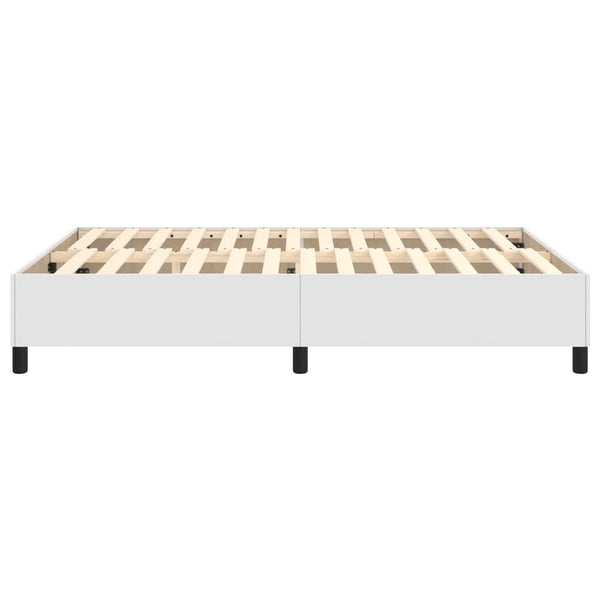 Boxspringbettgestell Weiß 140x200 cm Kunstleder