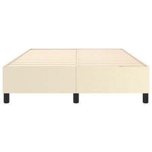 Boxspringbettgestell Creme 140x200 cm Kunstleder