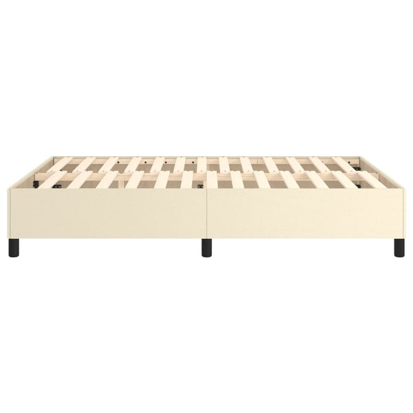 Boxspringbettgestell Creme 140x200 cm Kunstleder