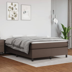 Boxspringbettgestell Braun 140x200 cm Kunstleder