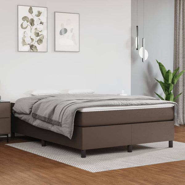 Boxspringbettgestell Braun 140x200 cm Kunstleder