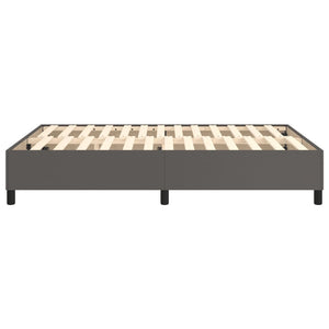 Boxspringbettgestell Grau 140x200 cm Kunstleder
