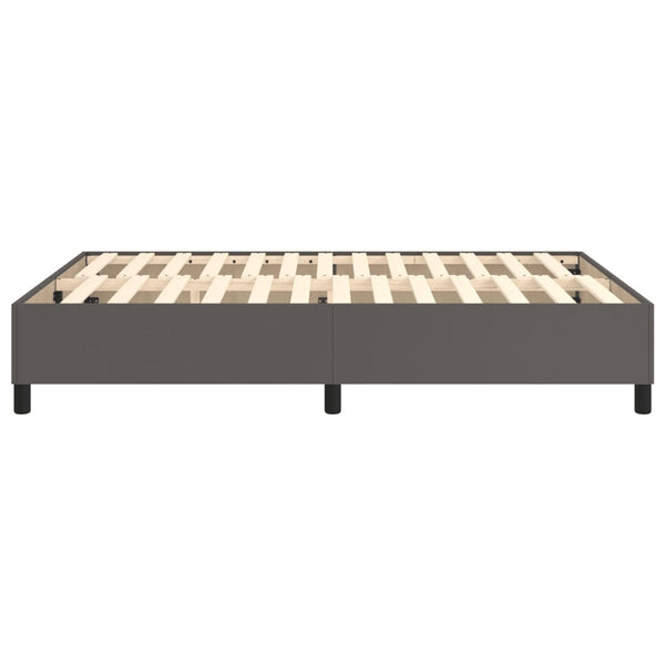 Boxspringbettgestell Grau 140x200 cm Kunstleder