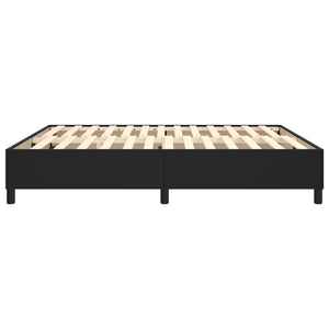 Boxspringbettgestell Schwarz 160x200 cm Kunstleder