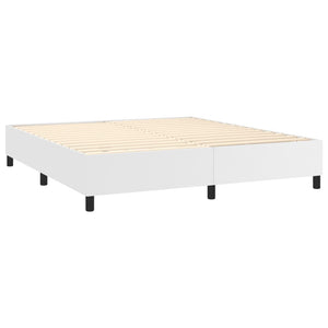 Boxspringbettgestell Weiß 160x200 cm Kunstleder