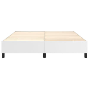 Boxspringbettgestell Weiß 160x200 cm Kunstleder