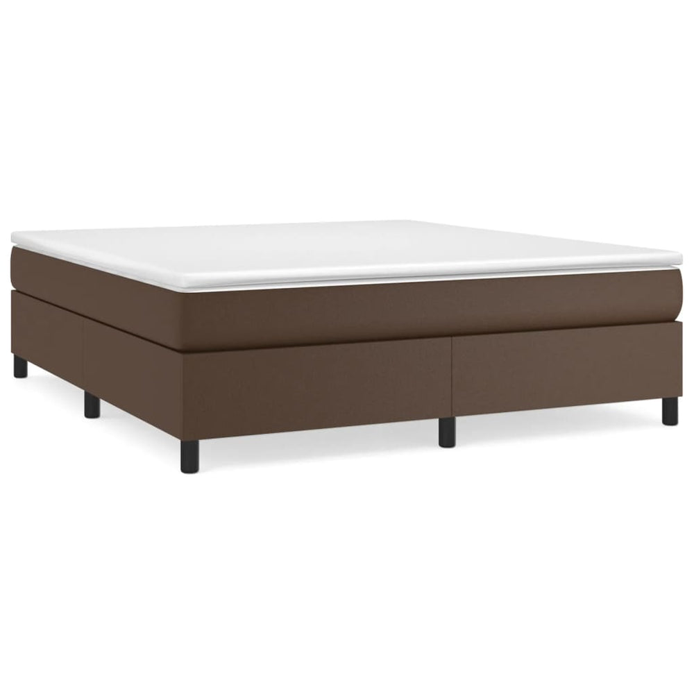 vidaXL Cadre de lit double marron 160x200 cm en similicuir