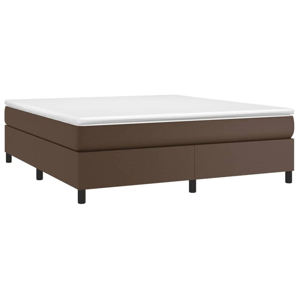 Boxspringbettgestell Braun 160x200 cm Kunstleder
