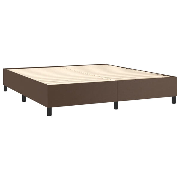 Boxspringbettgestell Braun 160x200 cm Kunstleder